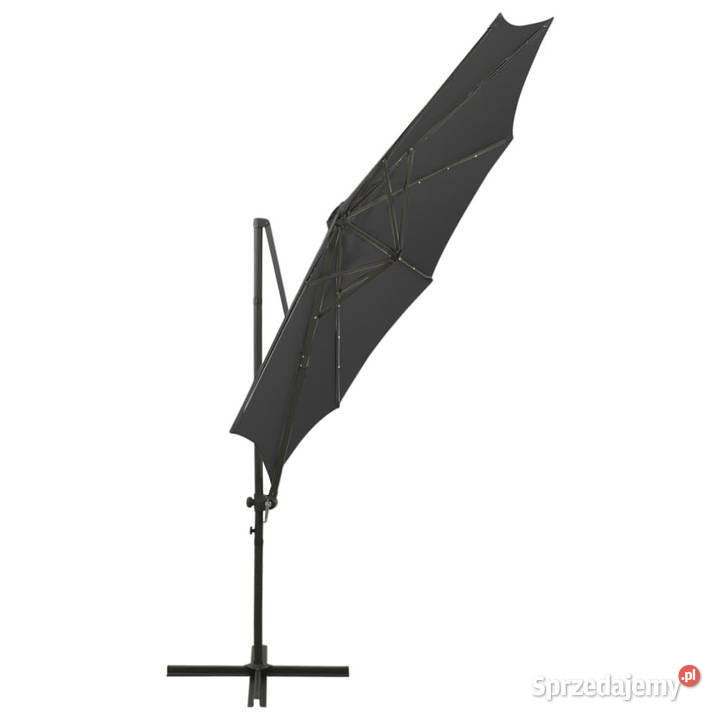 Parasol wiszący z lampkami LED i słupkiem Warszawa
