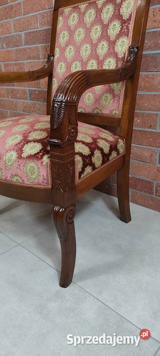 Piękny fotel biedermeier antyk Łagów