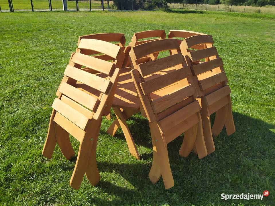 Meble ogrodowe drewniane składane typ X wersja 2 śląskie