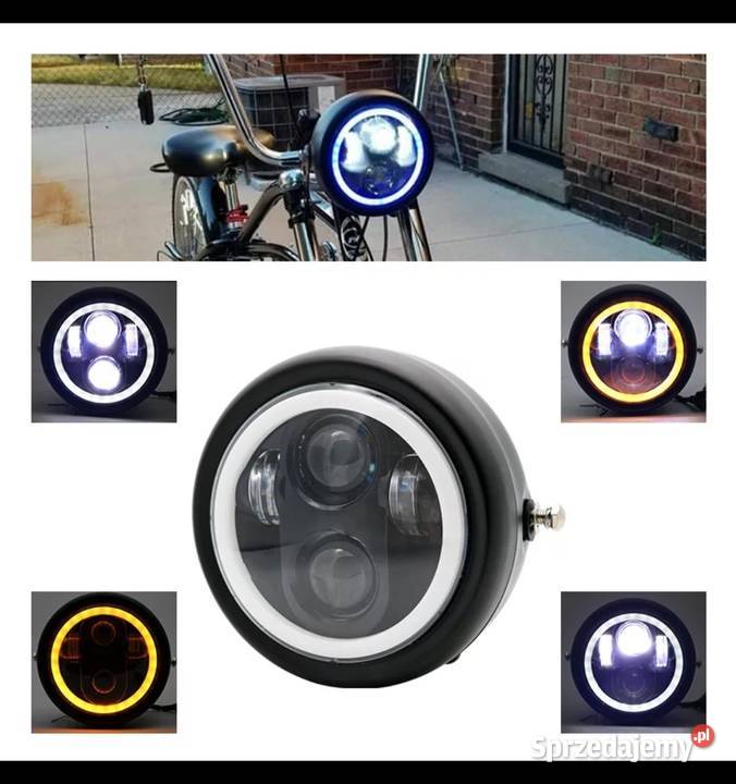 Lampa H4 LED Angel Eye 5 75 cala DRL Custom Lubin sprzedam