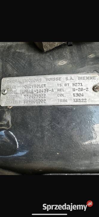 Chevrolet impala 1965 Rok produkcji 1965