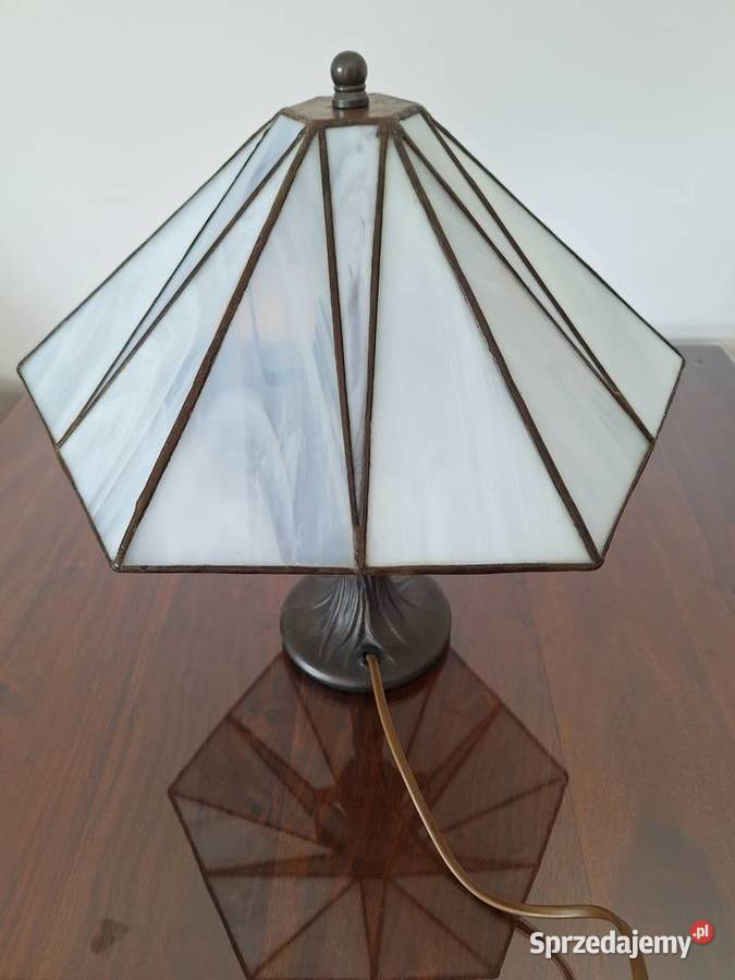 Lampa witrażowa stojąca szkło Tiffany biurkowa
