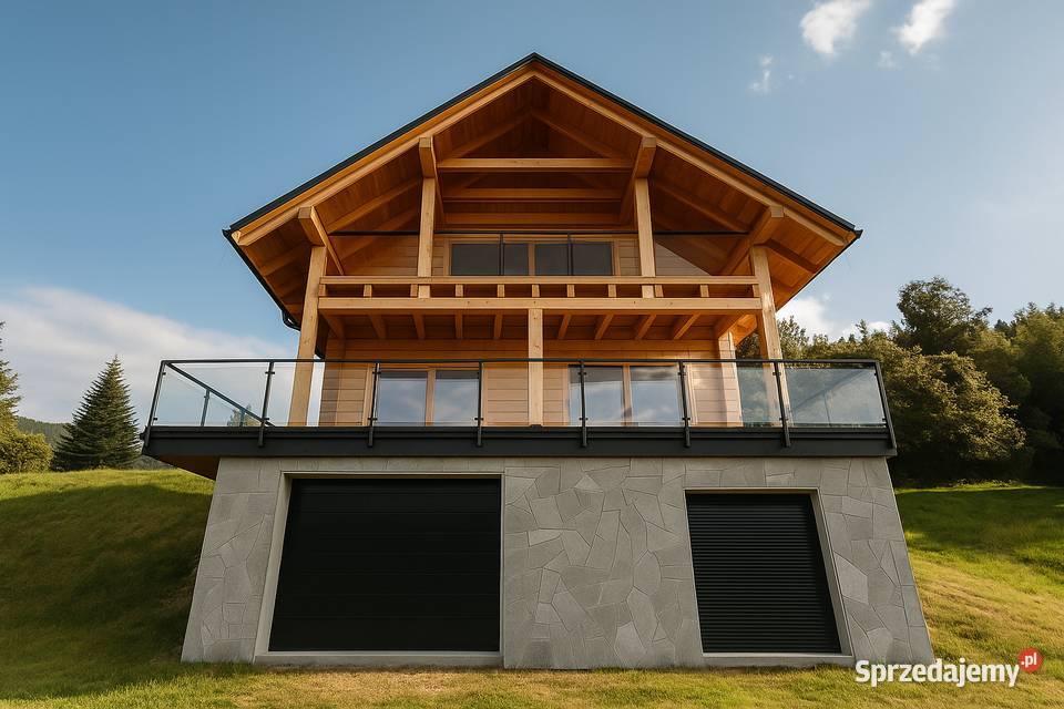 Nowy dom z bali w standardzie premium Beskid Nieruchomości sprzedam