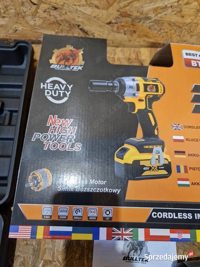 AKUMULATOROWY KLUCZ UDAROWY BULLTEK BT144 480 Nm wielkopolskie Głogowa