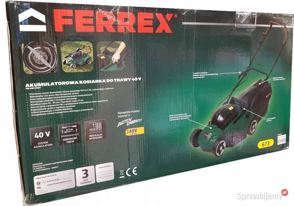 Kosiarka akumulatorowa FERREX 40V 37 40L AKU