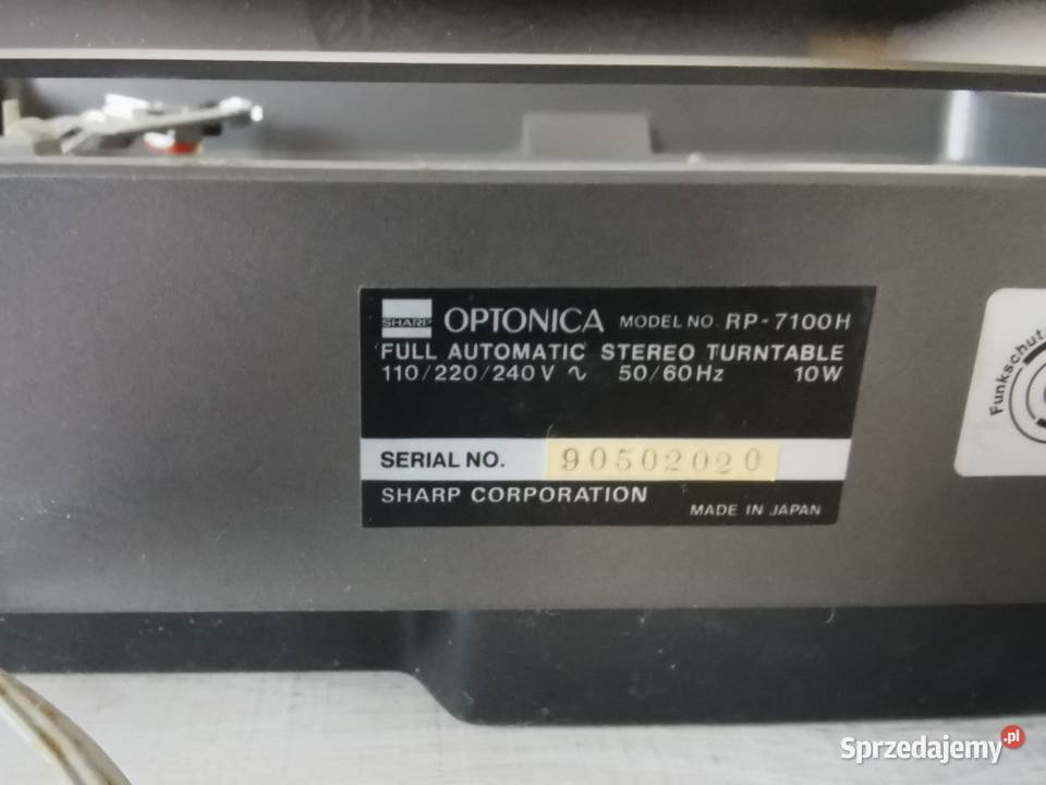Sharp optonica RP 7100 Paszkówka