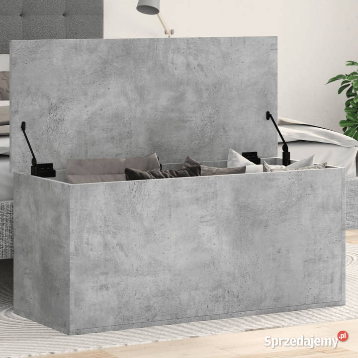 Skrzynia szarość betonu 100x42x46 materiał Warszawa