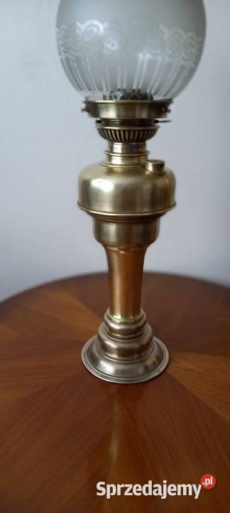 Kolumnowa lampa naftowa z mosiądzu sprawna Skierniewice