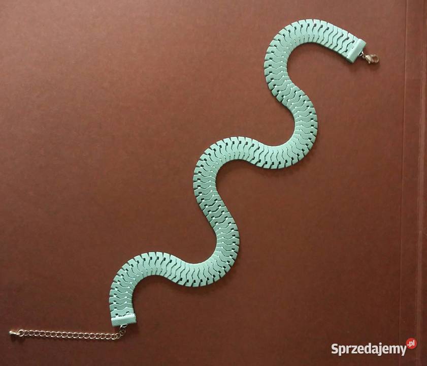 Ciekawy Rzadki Jasnozielony Turkusowy Naszyjnik Gdańsk