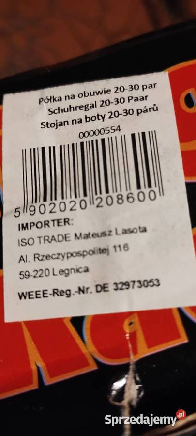 Składany stojak na buty w którym zmieści się 30 wielkopolskie Leszno