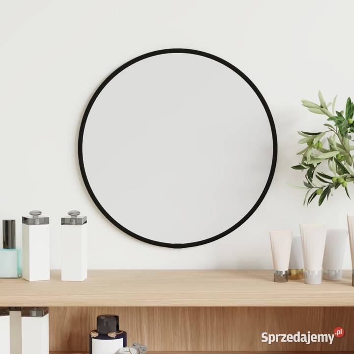 vidaXL Lustro ścienne czarne 30 okrągłeSKU348184 Lustra Warszawa