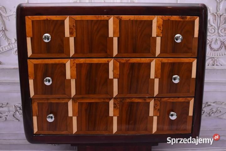 Drewniana Komoda Art Deco 3 Szuflady Regał Kraków