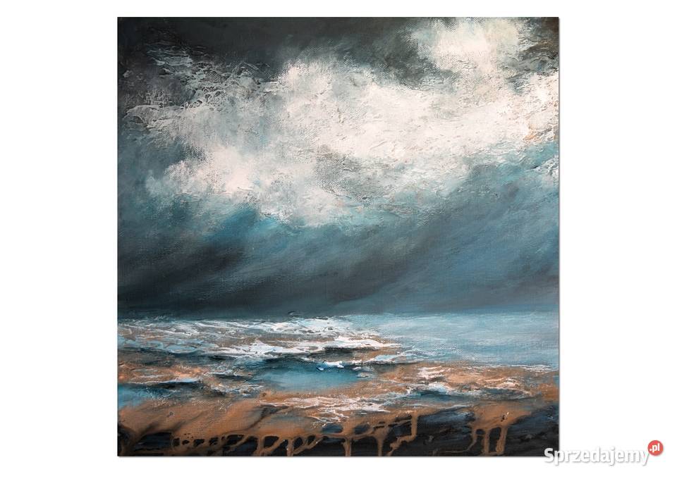 Burzowe niebo nowoczesny pejzaz morski obraz Malbork