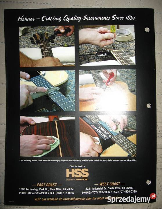 Hohner 2005 Acoustic Guitars guitar catalog Hohner Kępice
