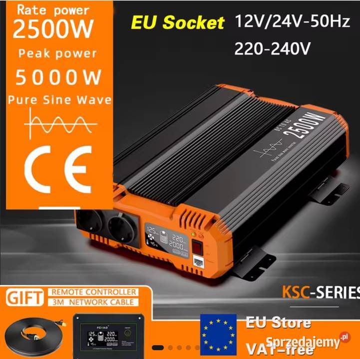 Przetwornica 12v na 230v 2000w pomorskie Stary Barkoczyn