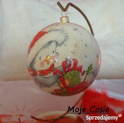 Bombki decoupage ozdoby swiateczne prezenty Krajno-Parcele sprzedam