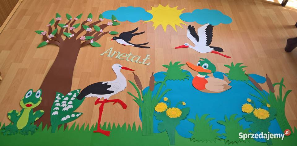 Dekoracje o tematyce wiosennej z brystolu 504 Pozostałe sprzedam