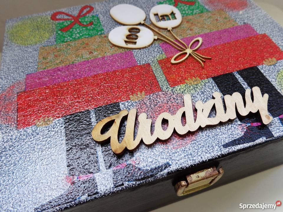 PREZENTY Drewniana ozdobna skrzyneczka na skarby Warszawa