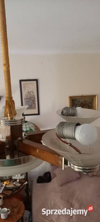 Pięcioramienny żyrandol w stylu Art Deco łódzkie Skierniewice
