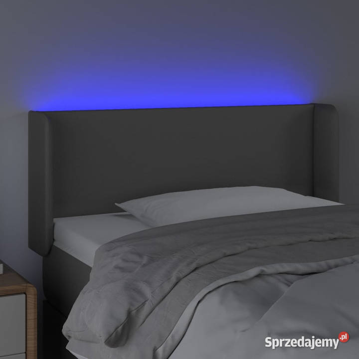 Zagłówek do łóżka z LED szary 93x16x7888 Warszawa sprzedam
