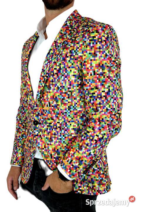 GIOVANNI PERA Marynarka Męska D608 piksele Ostrów Wielkopolski