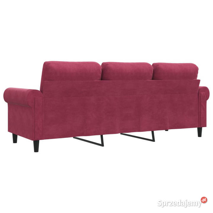 Sofa 3osobowa winna czerwień 180 obita aksamitem Warszawa sprzedam