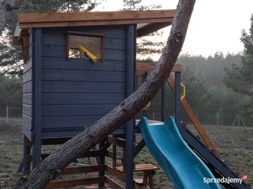 Domek plac zabaw ślizg huśtawka piaskownica Kawnice
