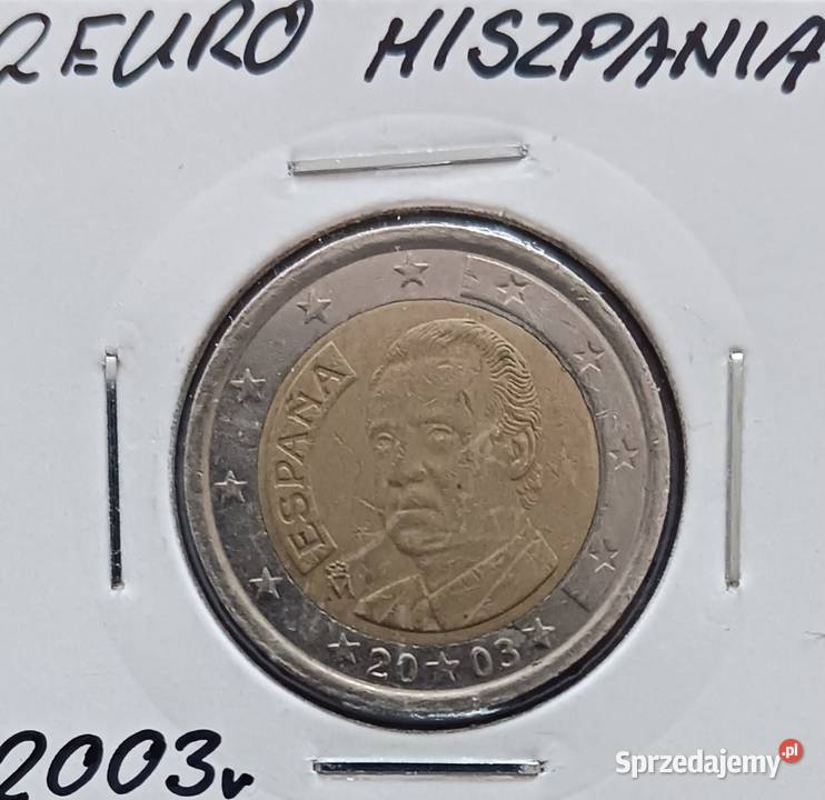 2 Euro Hiszpania 2003 r Antyki, Sztuka, Kolekcje wielkopolskie Konin