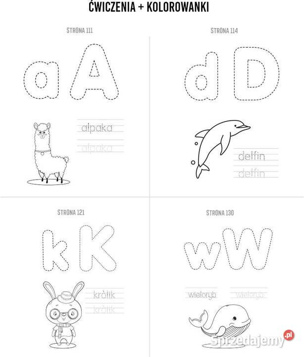 Nauka pisania literek do wydruku PDF Alfabet Kraków