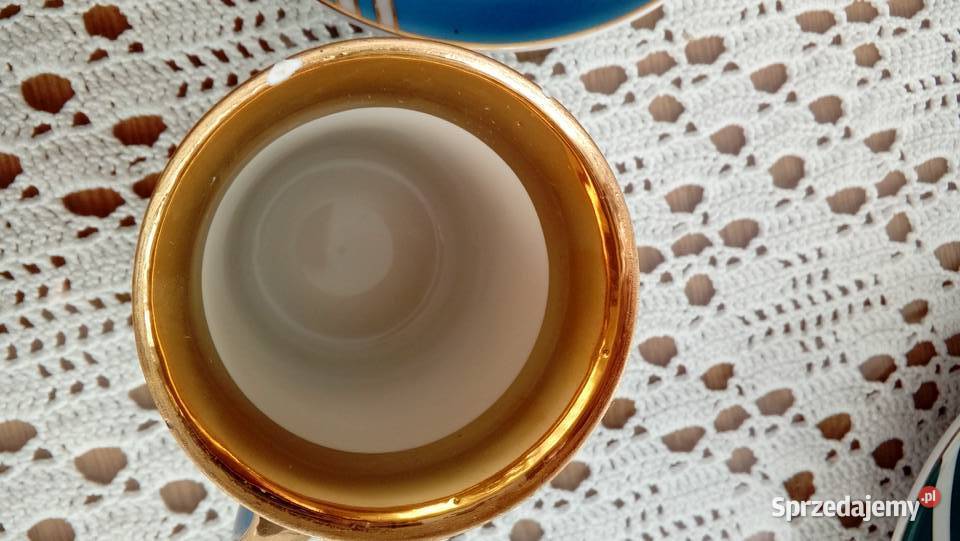Cukiernica i filiżanka ze spodkiem sygnowana Warszawa