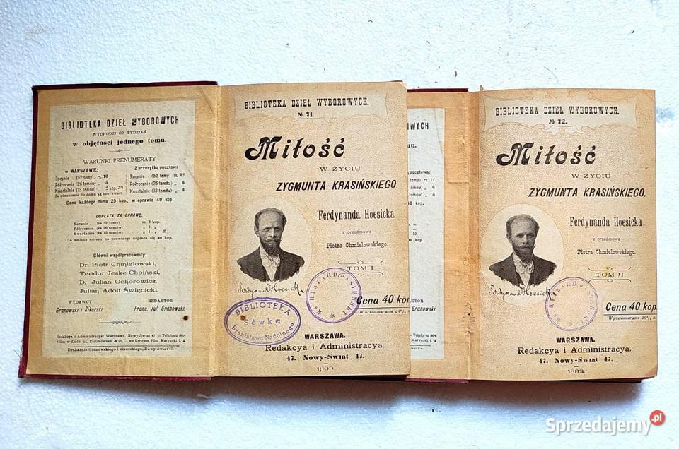 Miłość w życiu Zygmunta Krasińskiego T 12 F pomorskie Gdańsk