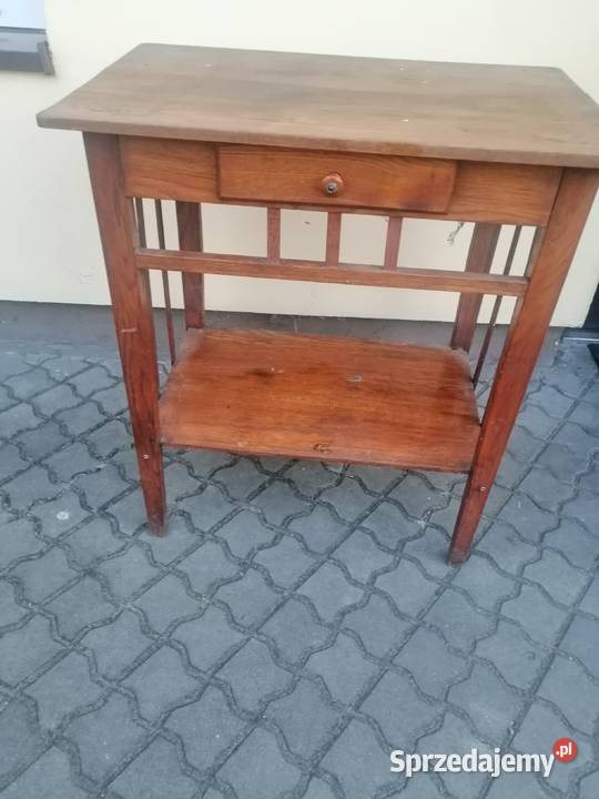 Konsola stolik dębowy przedwojenny antyk Jędrzejów