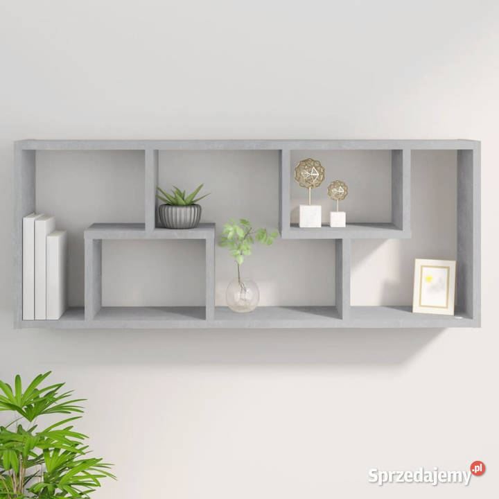 Półka ścienna szarość betonu 36x16x90 WM803015 Półki Dom i Ogród mazowieckie