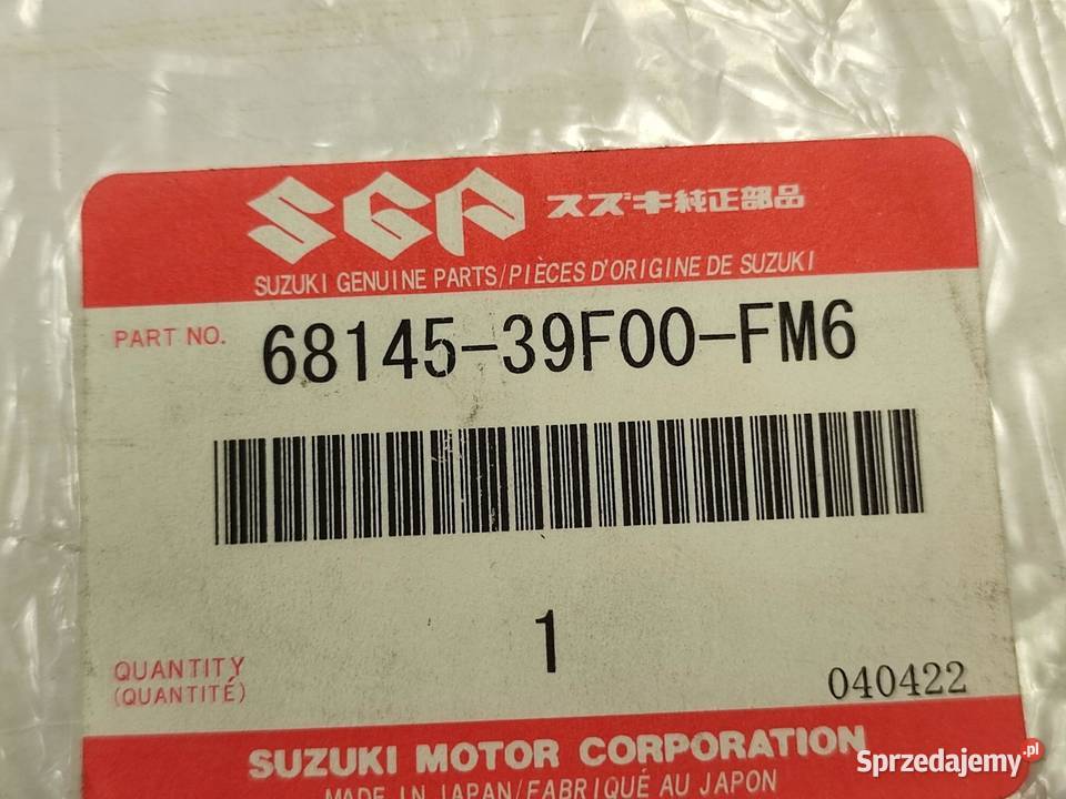 NAKLEJKA 600 LEWY ZADUPEK SUZUKI GSXR600 0103