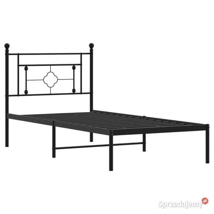 Łóżko Metalowe Czarne Rama Łóżka Ze Stelażem 196cm mazowieckie