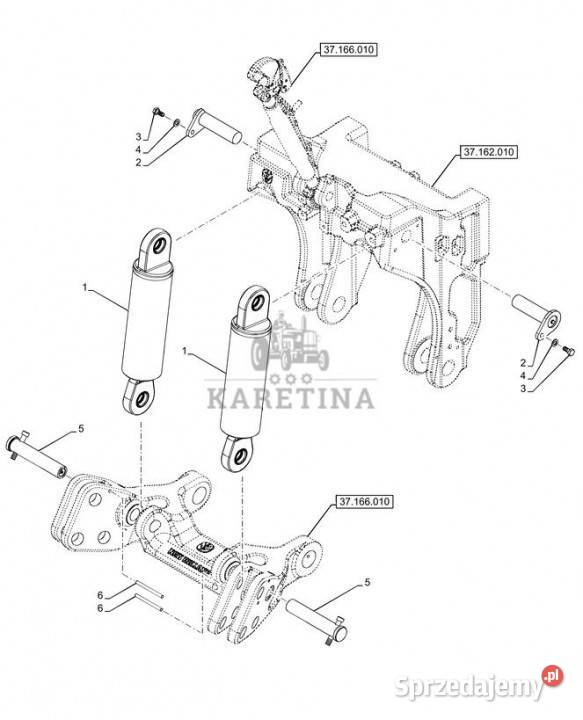 Holland T6090 T6070 Sworzeń zaczepu 42mm x Pozostałe Jastrzębniki
