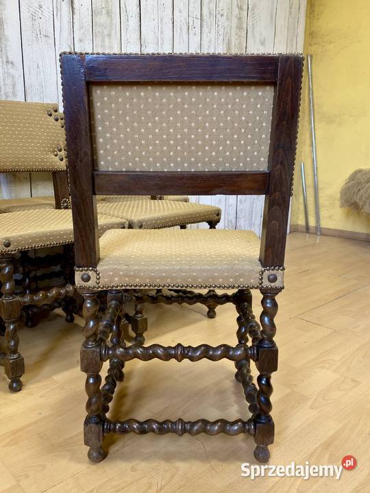 Zestaw 6 krzeseł renesansowych Francja antyk Warszawa