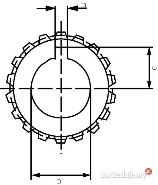 Tuleja wielowypustowa 20X17 Z12 18 GR1 MO1012 Kamionna