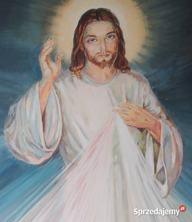 Jezu Ufam Tobie obraz olejny 120x60 Malarstwo Warszawa