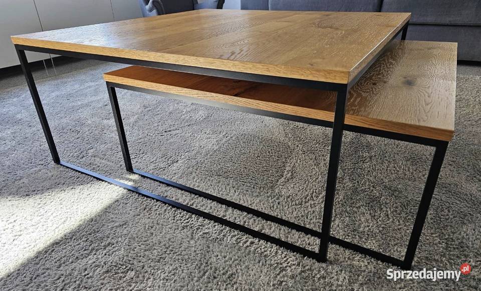 Stoliki kawowe fornir dębowy dolnośląskie Wrocław sprzedam