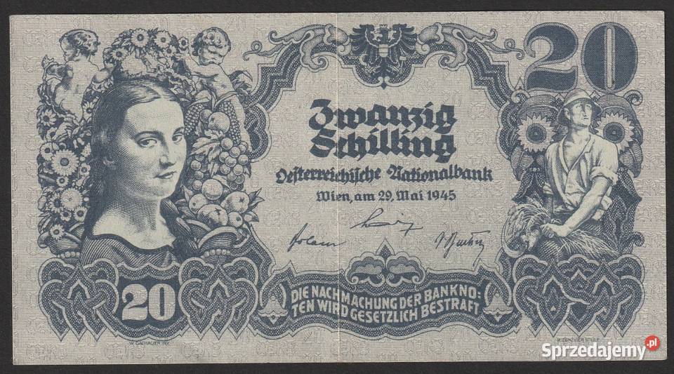 AUSTRIA 20 SCHILLING 1945
