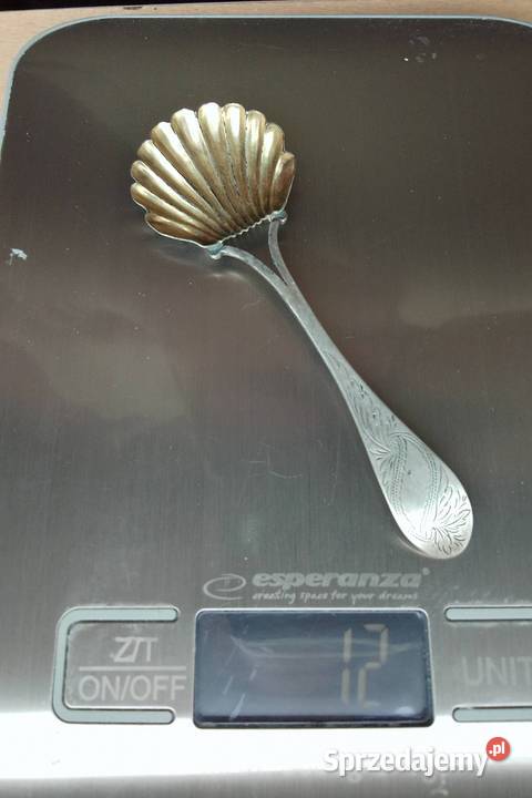 Łyżeczka do cukru srebrna kujawsko-pomorskie Nakło nad Notecią