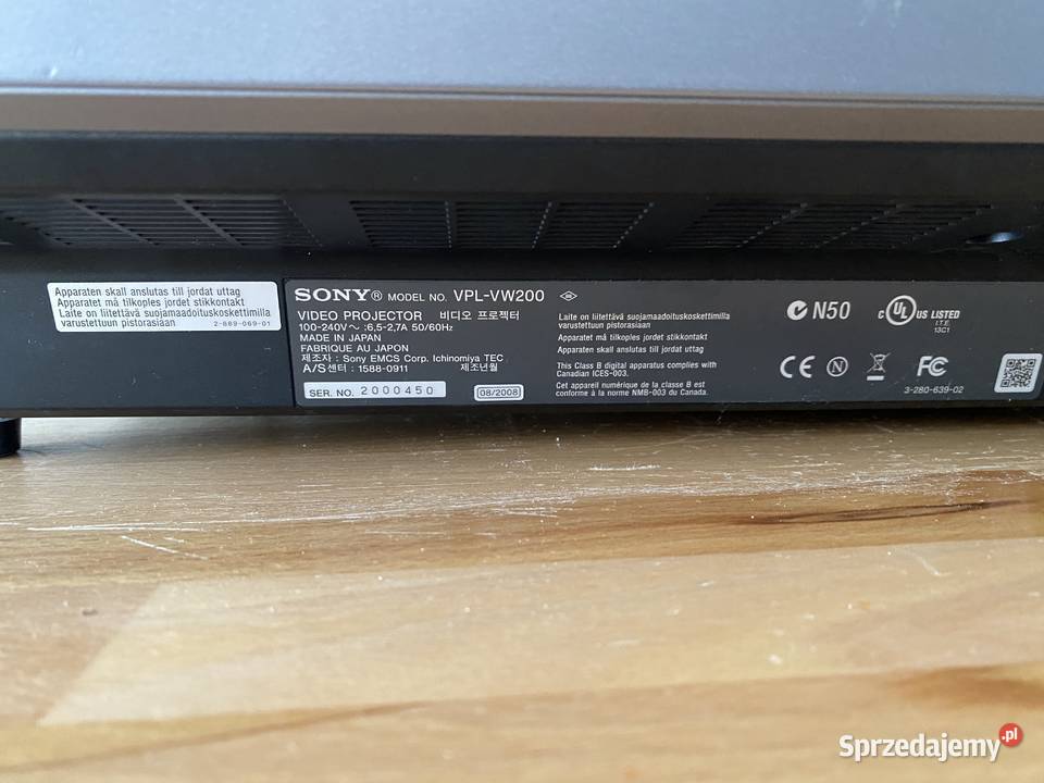 Projektor Sony Bravia VPLVW200 wielkopolskie Środa Wielkopolska
