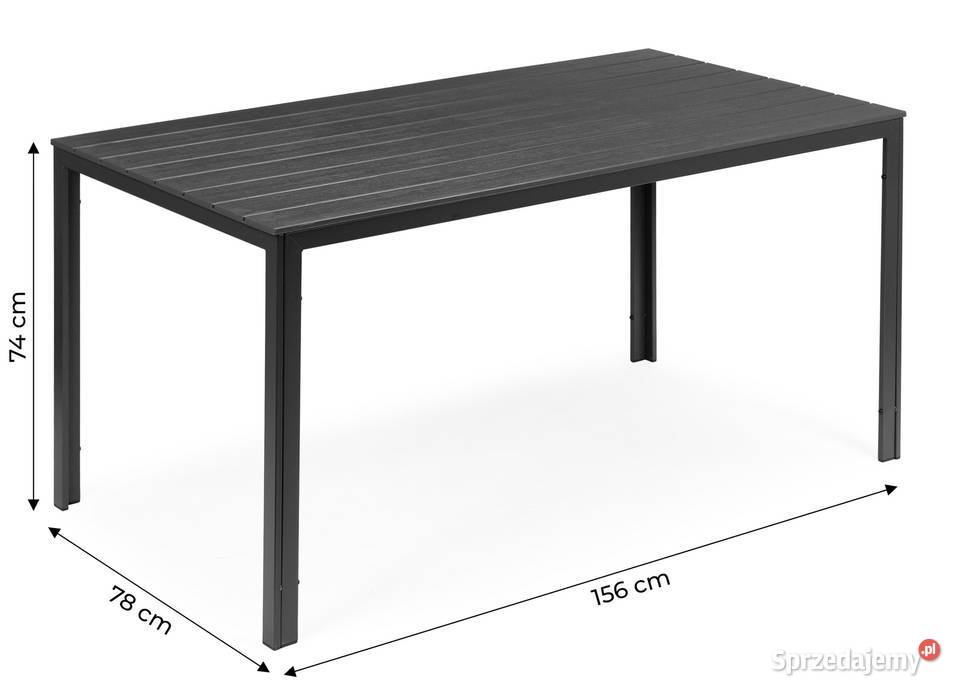 Stół ogrodowy 6osobowy 156x78 polywood meble na