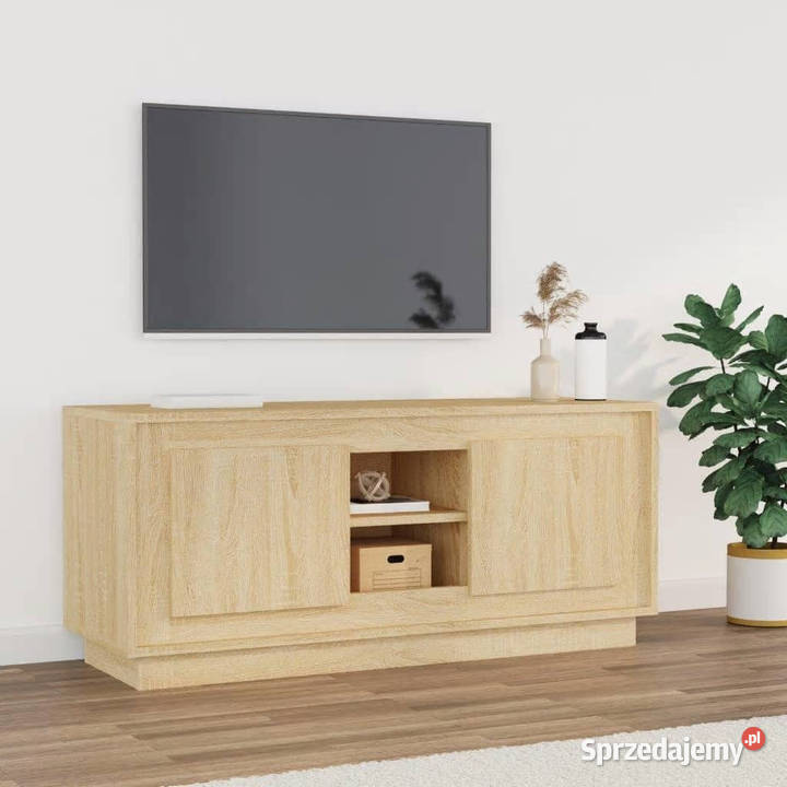 Szafka pod TV dąb sonoma 102x35x45 materiał Warszawa