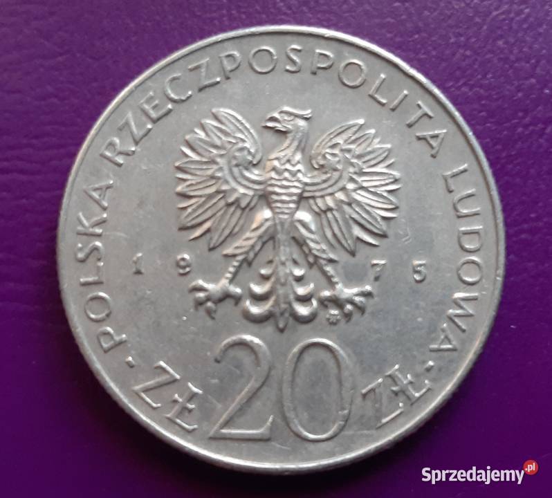 Moneta PRL 20 ZŁOTYCH 1975 Międzynarodowy mazowieckie