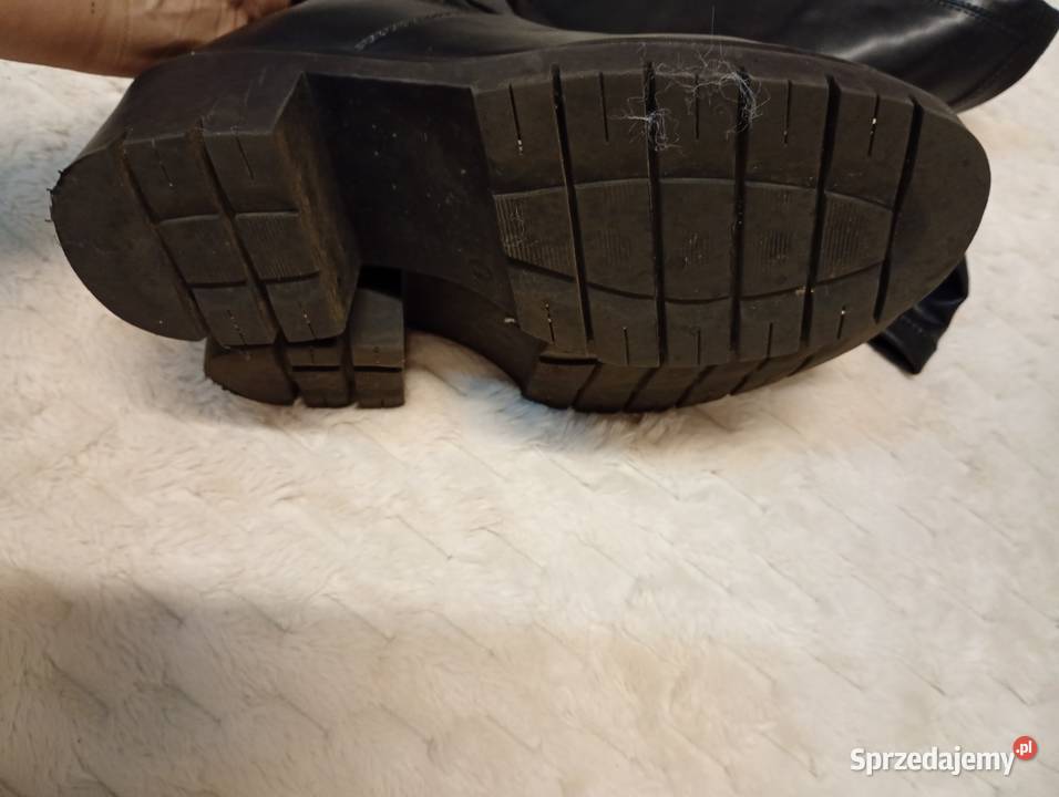 40 Czarne mega wygodne długie kozaki kolano Kraków sprzedam