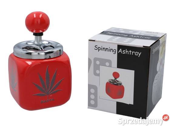 Czerwona Popielniczka W Stylu Rasta Z Nadrukiem śląskie Ostrowy nad Okszą sprzedam