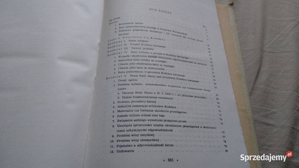 Kodeks karzący Królestwa Polskiego 1818 Rok wydania 1958 Książki naukowe i popularnonaukowe Gdańsk