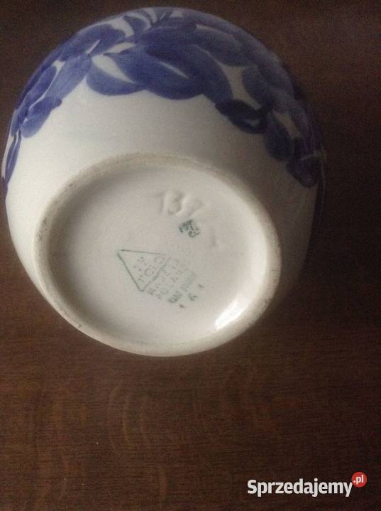 Wazonik fajansowy ręcznie malowany KOŁO lata opolskie